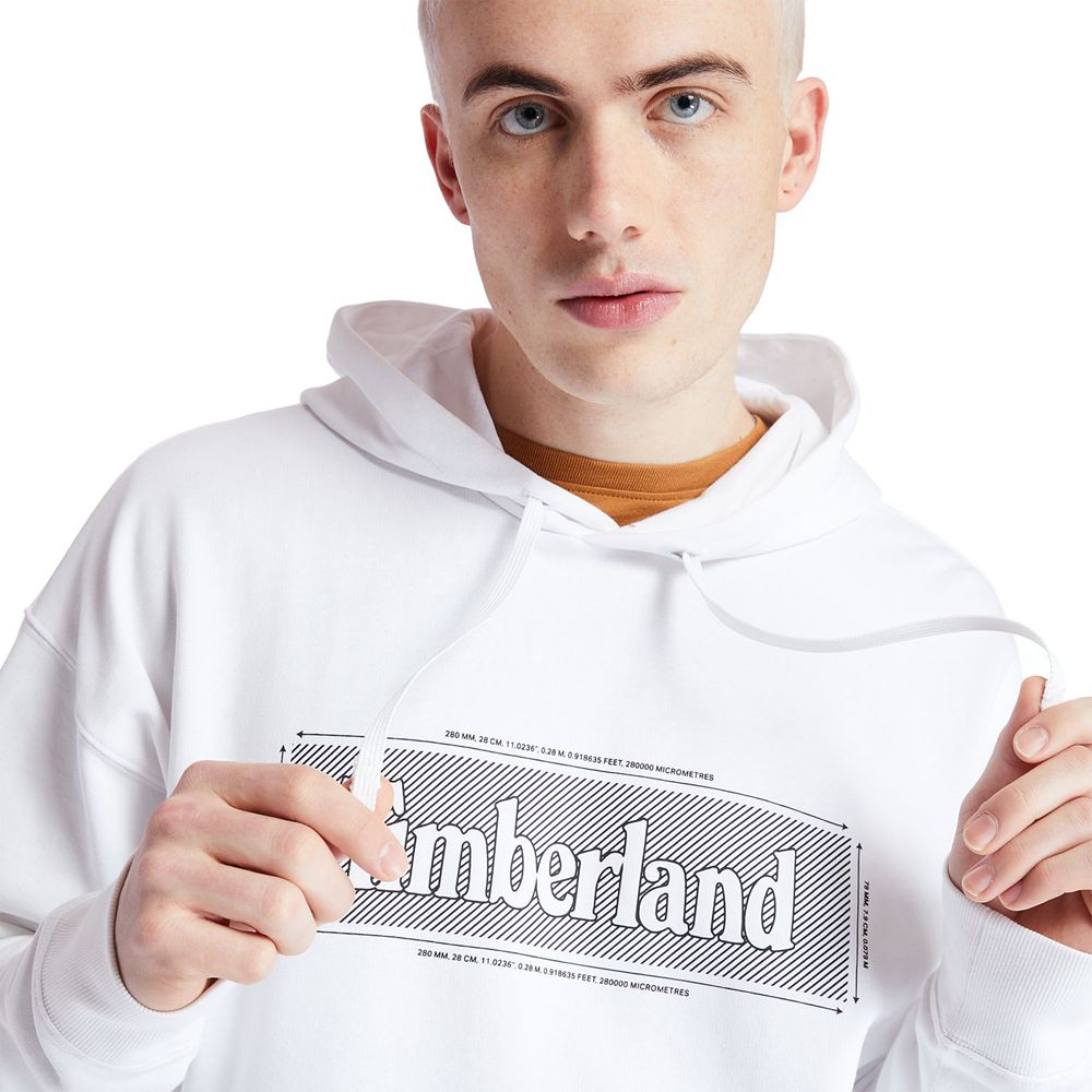 Moletom Masculino - Timberland Logo Hoodie - BDHLQ1307 - Branco